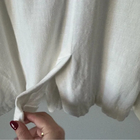 Treasure & Bond Bouncy Oversized Linen Cotton Blend Blazer Top - Picture 7 of 7